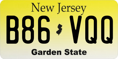NJ license plate B86VQQ
