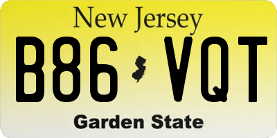 NJ license plate B86VQT