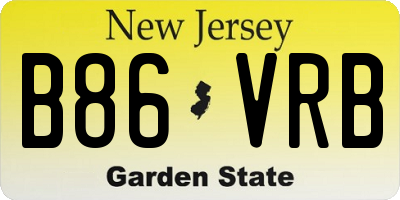 NJ license plate B86VRB