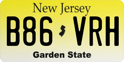 NJ license plate B86VRH