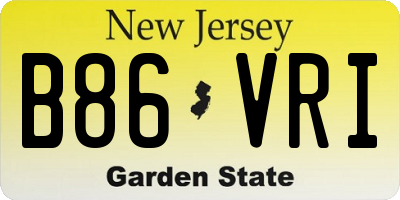NJ license plate B86VRI