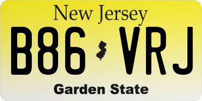 NJ license plate B86VRJ