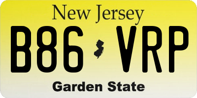 NJ license plate B86VRP
