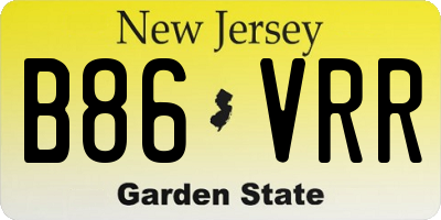 NJ license plate B86VRR
