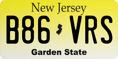 NJ license plate B86VRS