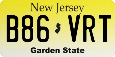 NJ license plate B86VRT