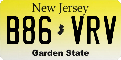 NJ license plate B86VRV