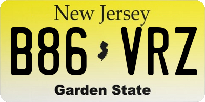 NJ license plate B86VRZ