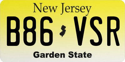 NJ license plate B86VSR
