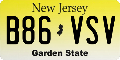 NJ license plate B86VSV