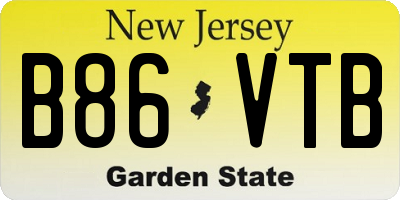 NJ license plate B86VTB