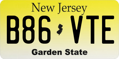 NJ license plate B86VTE