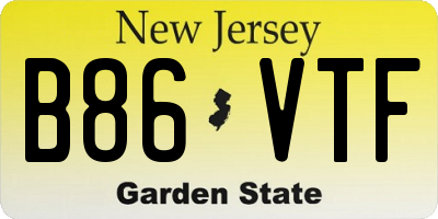 NJ license plate B86VTF