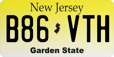 NJ license plate B86VTH