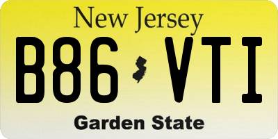 NJ license plate B86VTI