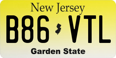NJ license plate B86VTL