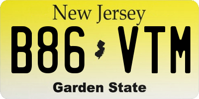 NJ license plate B86VTM