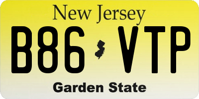 NJ license plate B86VTP
