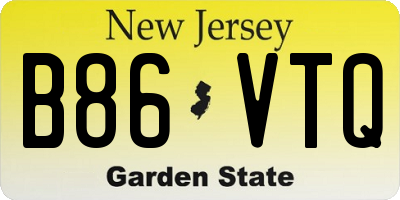 NJ license plate B86VTQ