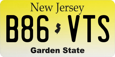 NJ license plate B86VTS