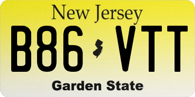 NJ license plate B86VTT