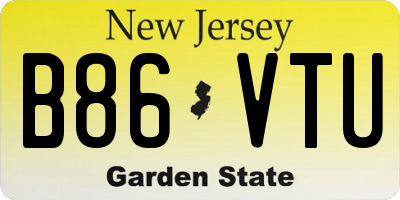 NJ license plate B86VTU