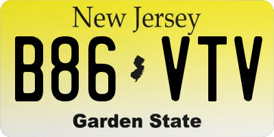 NJ license plate B86VTV