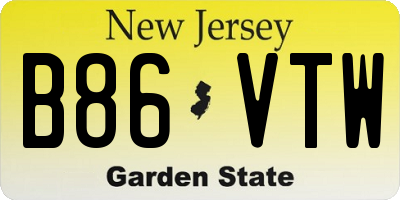 NJ license plate B86VTW