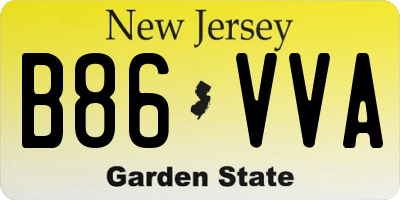 NJ license plate B86VVA