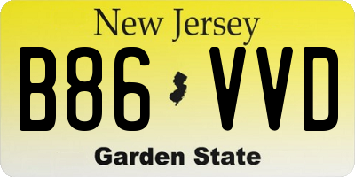 NJ license plate B86VVD