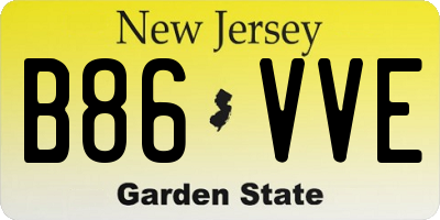 NJ license plate B86VVE