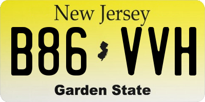 NJ license plate B86VVH