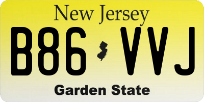 NJ license plate B86VVJ