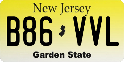 NJ license plate B86VVL