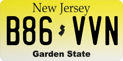 NJ license plate B86VVN