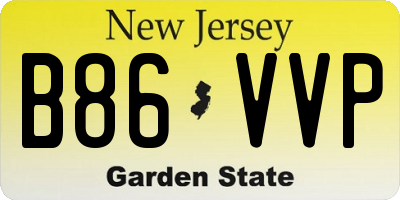 NJ license plate B86VVP