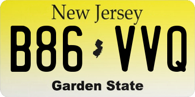 NJ license plate B86VVQ