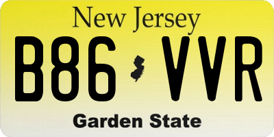 NJ license plate B86VVR