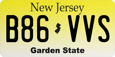 NJ license plate B86VVS