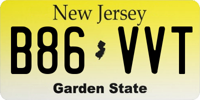 NJ license plate B86VVT