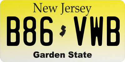 NJ license plate B86VWB