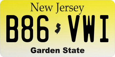 NJ license plate B86VWI