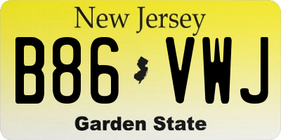 NJ license plate B86VWJ