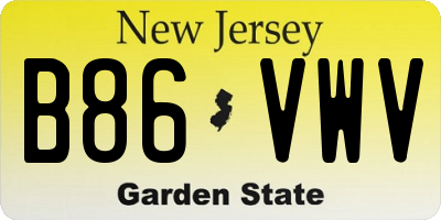 NJ license plate B86VWV