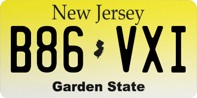 NJ license plate B86VXI