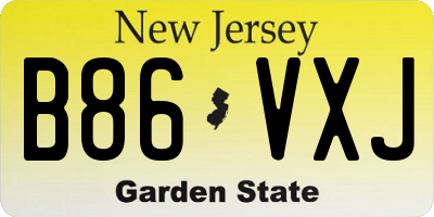 NJ license plate B86VXJ