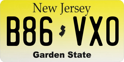 NJ license plate B86VXO