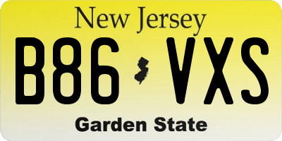 NJ license plate B86VXS