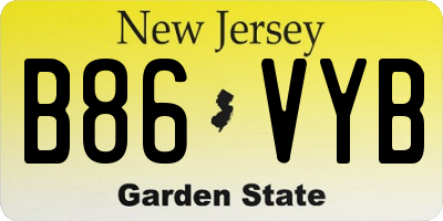 NJ license plate B86VYB