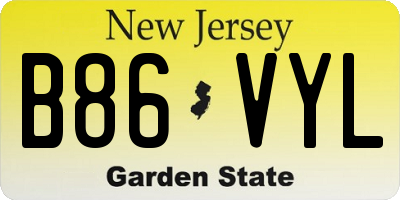 NJ license plate B86VYL